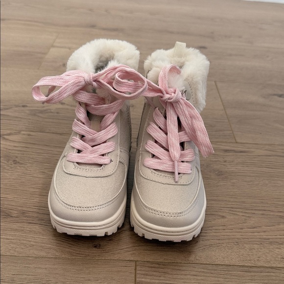Carter's Other - Carter's Cream and Pink Kids Boots